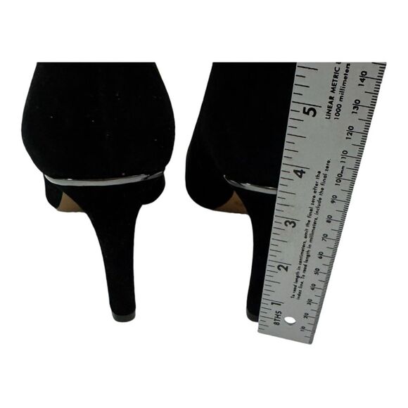 Vince Camuto Black Suede Larkana Bootie Heeled Boho Shoes Size 10M - Picture 4 of 11